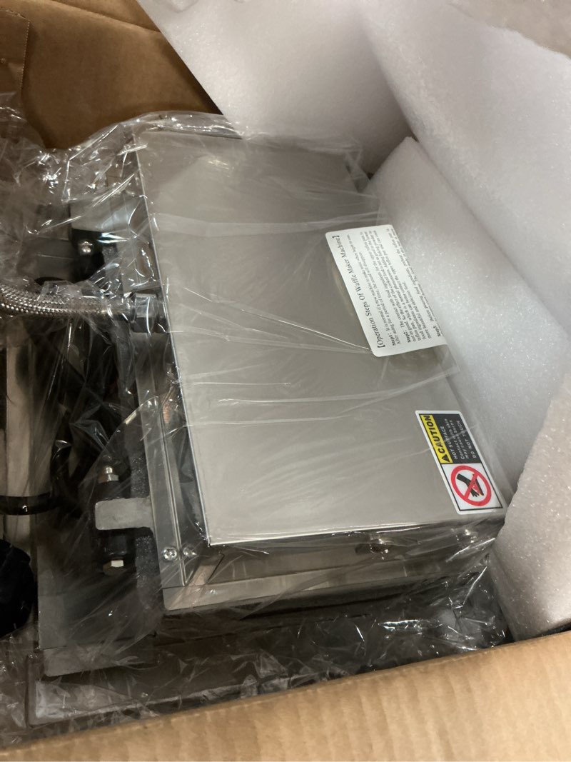 Condition photo showing New/Like New for commercial corn dog waffle maker,1600w lolly stick waffle maker,6 slice non-stick,stainless steel corn hot dog waffle iron with temp and time control, for restaurant bakery snack bar family.
