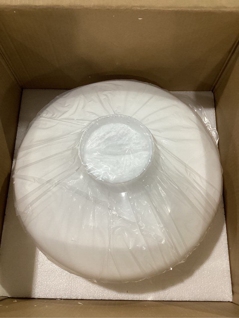 Condition photo showing New/Like New for nordic minimalist pendant light- kitchen pendant lighting over island, milk glass pendant light for bedroom, hallway, living room and dining room (16" d x 12.2" h) 16" d x 12.2" h black b