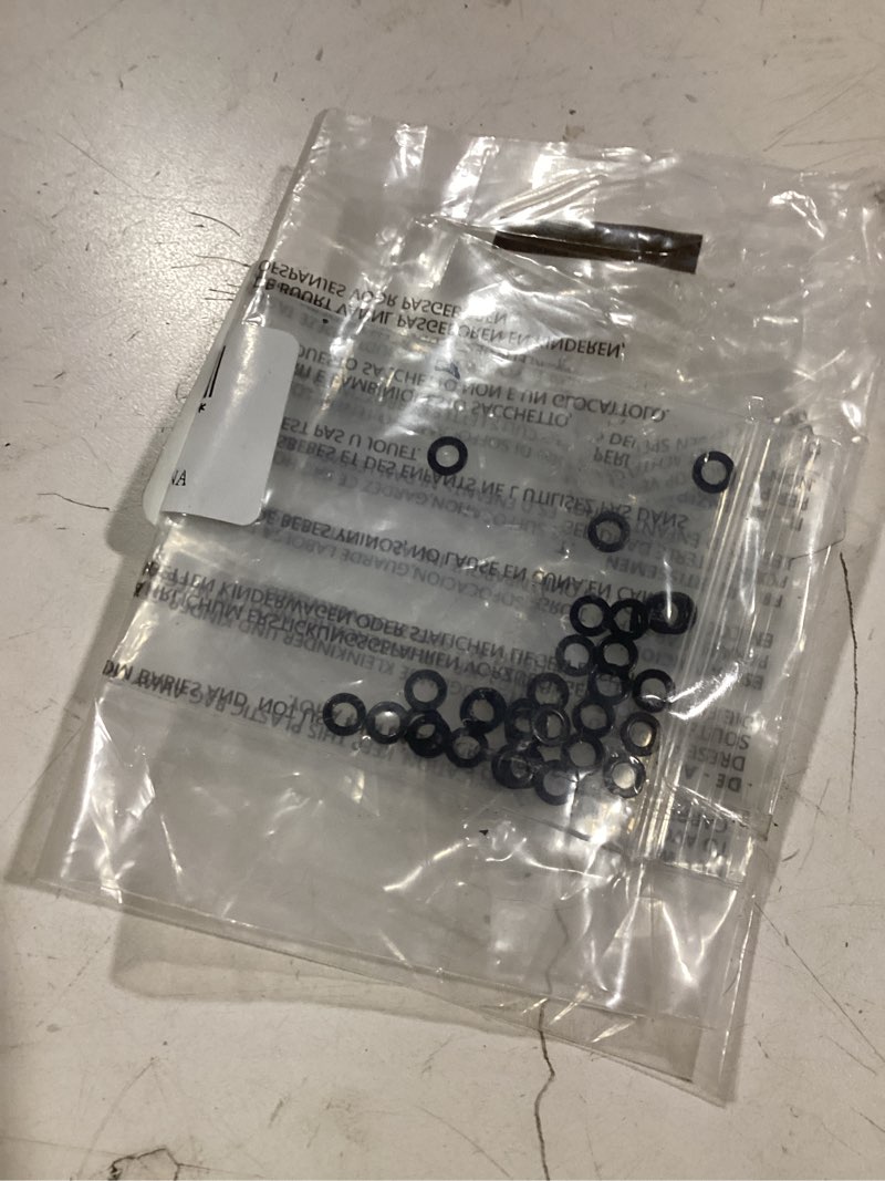 Condition photo showing New/Like New for 100-pack m2.5 flat washers, metric 5mm od 0.5mm thick 304 stainless steel washers for bolts screws nuts for automotive/machinery/furniture, flat metal washers [black galvanized] 100 m2.5 x 5mm od