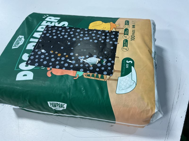 Condition photo showing New/Like New for pawpang disposable dog diaper liners booster pads for male & female dogs, 100ct, 5 sizes options, doggie diaper inserts fit most types of dog diapers - pet belly bands & male wraps (small(100ct)) standard pack small (100 pads)