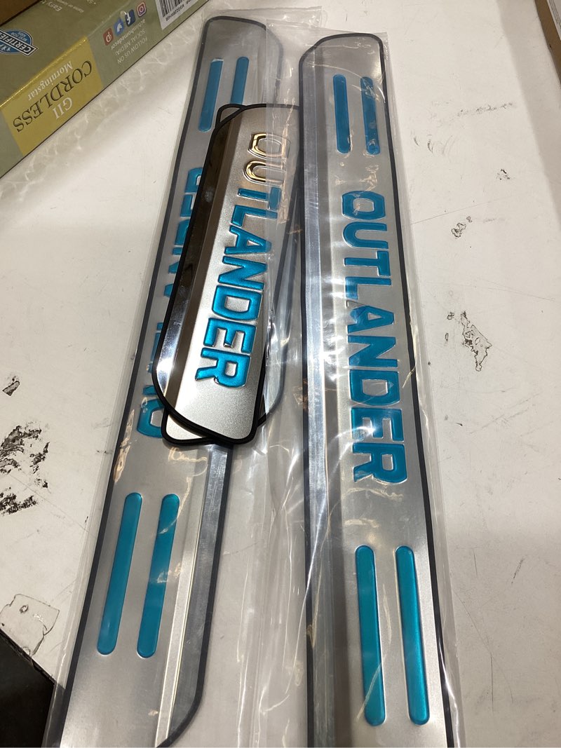 Condition photo showing Good Condition for chrome door sill protector trim guard for mitsubishi outlander 2013 2025 2026, stainless steels accessories plates cover auto interior accessory kick panels