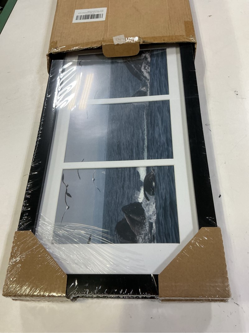 Condition photo showing New/Like New for violabbey 8x20 picture frame 2pack, fits four 4x6 photos with mat or one 8x20 picture without mat for wall, black black 8x20-2pack