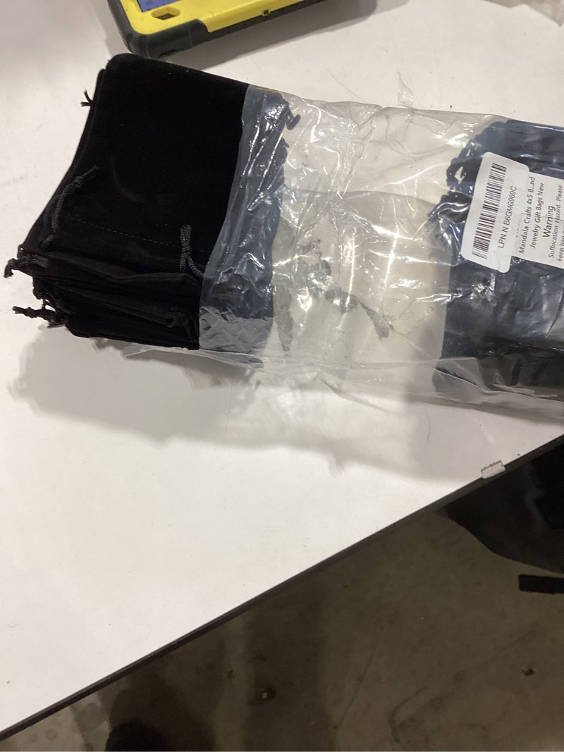 Condition photo showing Good Condition for Mandala Crafts Velvet Drawstring Bags - Velvet Drawstring Pouches Bulk for Event and Wedding Favor, Gift Wrapping, Packaging, and Jewelry Gift Bags (Black 4x5, 50 Small) Black 4x5 50 Count (Pack of 1)