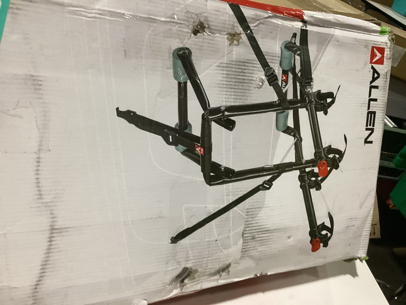Condition photo showing As Is for allen sports deluxe 2-bicycle trunk mounted bike rack carrier  102dn