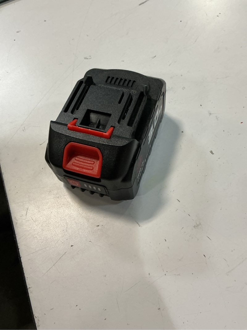 Condition photo showing As Is for 20v 5ah lithium-ion replacement battery pack for bauer 20v cordless power tools, replacement battery