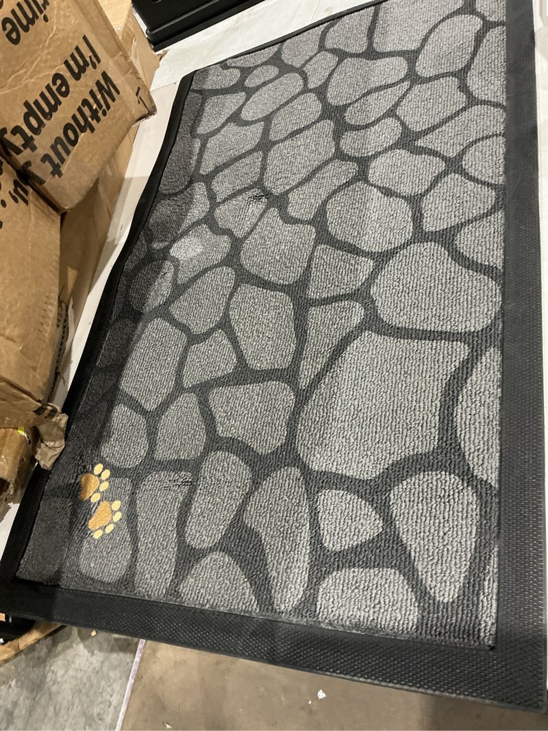 Condition photo showing Good Condition for amoami-door mat outdoor indoor entrance-front door mat durable rubber backed non slip absorbent indoor outdoor doormat for outside inside entry entryway-dirt trapper welcome mat-black 17"x30"