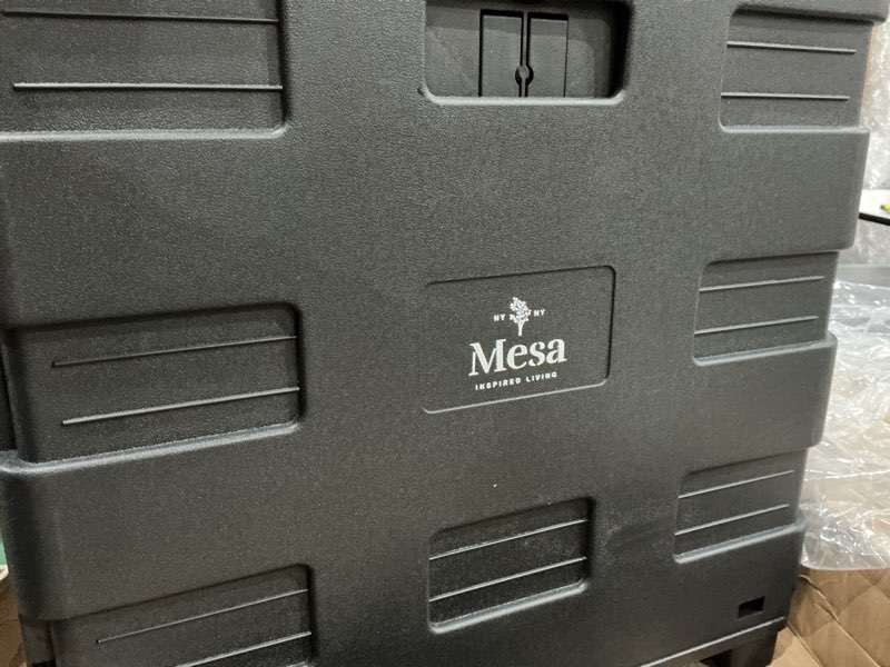 Condition photo showing Good Condition for mesa inspired living folding utility cart black rolling collapsible crate caddy