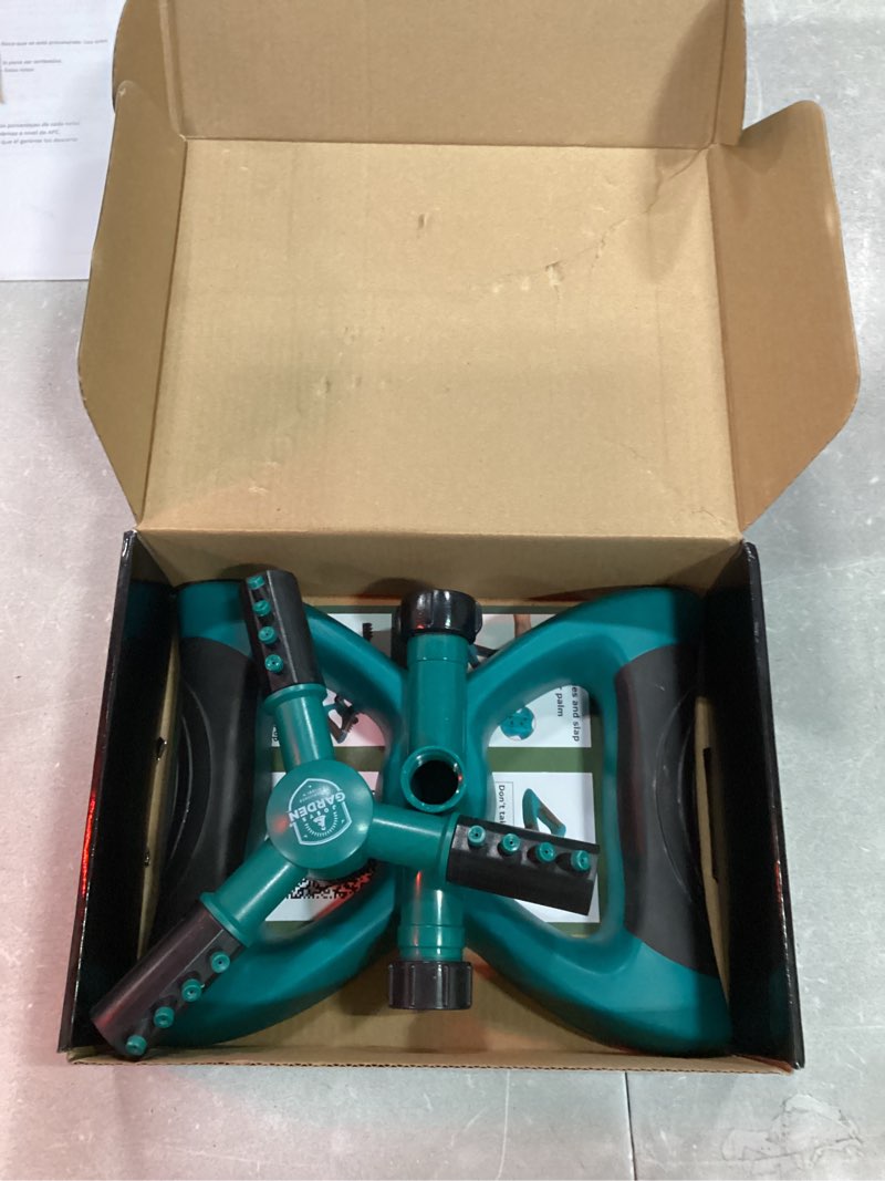 Condition photo showing Good Condition for joeys sprinkler for yard, rotating garden sprinkler for large area coverage, lawn and yard sprinklers (green)