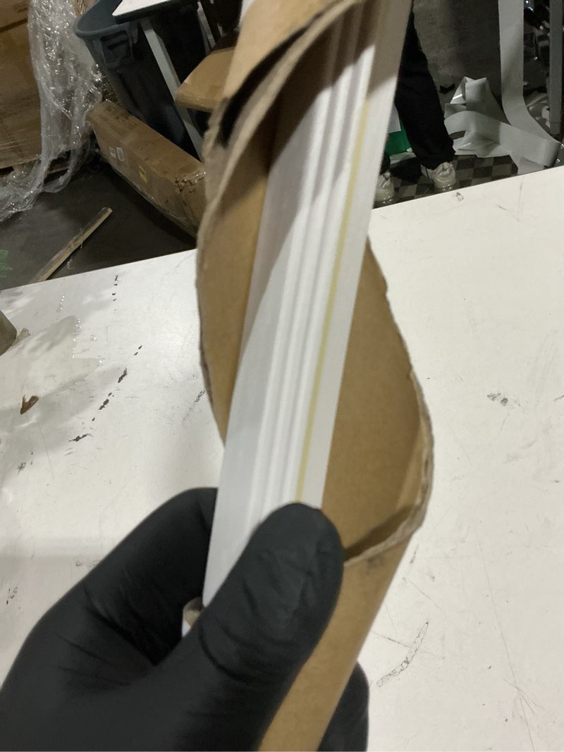 Condition photo showing Good Condition for 3 pcs 45" wall corner protector trim borders for wall white wood grain wall edge strip crown molding trim door and window frames mirror trim backsplash tile edge