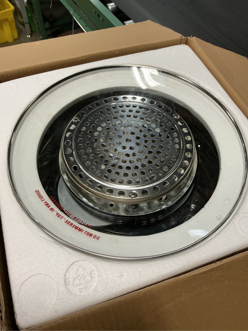 Condition photo showing As Is for 20l 8-in-1 turbine light wave oven?glass air fryer, 360 ° circulating heating, high-precision glass body, healthy kitchen baking, toaster, broiler, toaster, steamer, and grill (8)