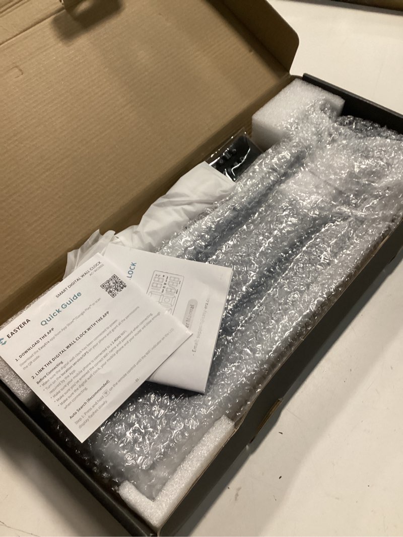 Condition photo showing New/Like New for smart digital wall clock with app control, 16.5” large rgbic wall clock with multiple diy color and music sync, led display, auto dst, plug-in clocks for classroom home gym gaming