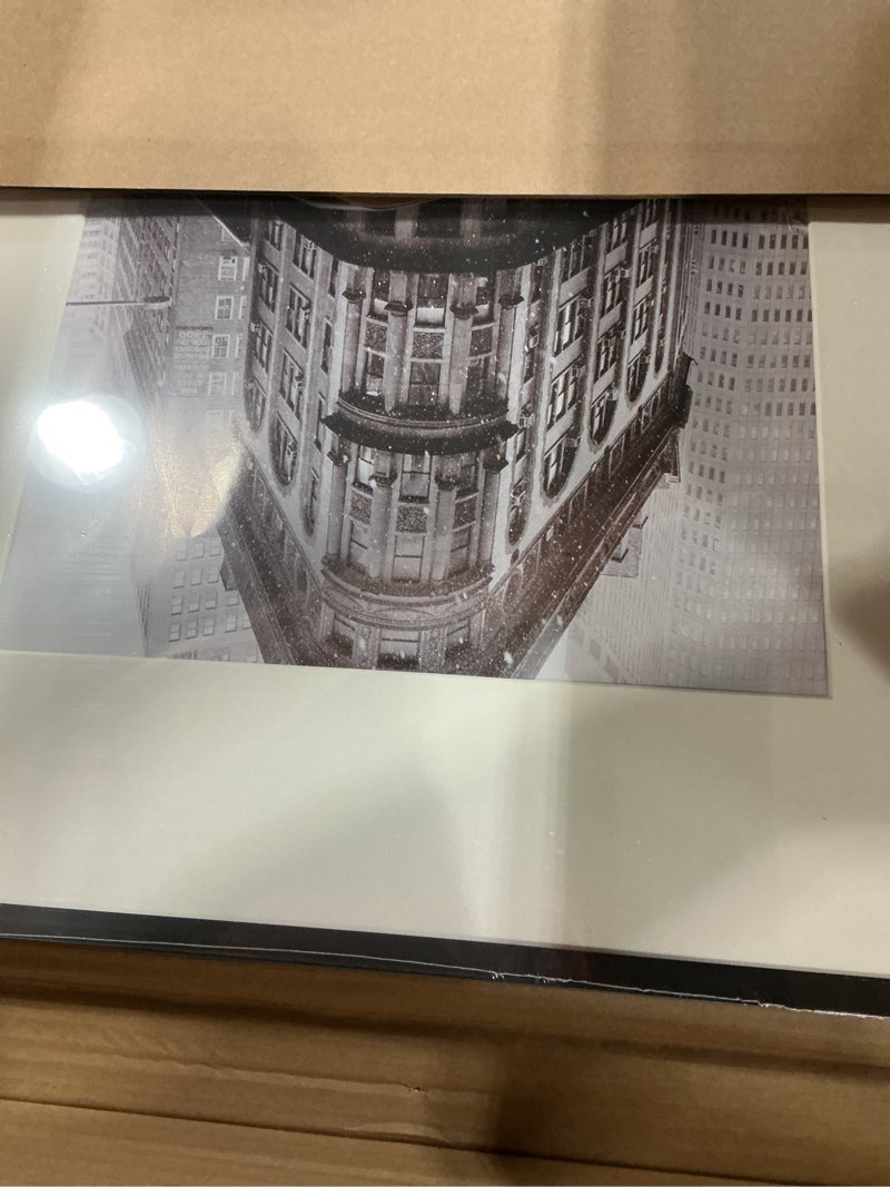Condition photo showing New/Like New for art emotion aluminum picture frame with 2mm glass (black, 16x20 with 11x14 opening), hangers for vertical or horizontal display black 16x20 with 11x14 opening