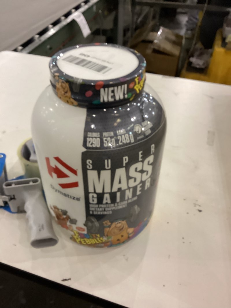 Condition photo showing New/Like New for Dymatize Super Mass Gainer Protein Powder, 1290 Calories & 52g Protein, Mixes Easily, Tastes Delicious, Fruity Pebbles, 6 Pound (8 Servings) Fruity Pebbles 6 Pound (Pack of 1)