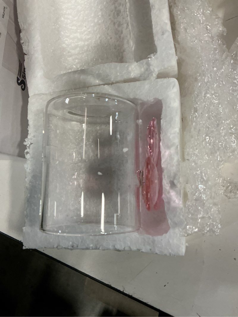 Condition photo showing New/Like New for 1 Set Pink Bow Glass with Straw Bow Juice Glass Cups Aesthetic Cups 10 oz Cute Iced Drinking Tumbler for Weddings Engagements Party Gifts Women Friends