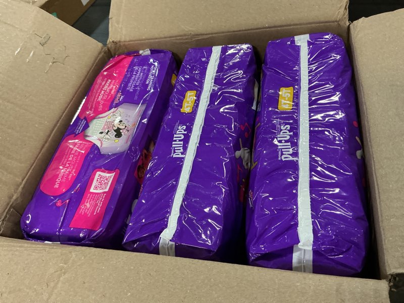Condition photo showing New/Like New for Pull-Ups Girls' Potty Training Pants, Size 4T-5T Training Underwear (38-50 lbs), 99 Count (3 Packs of 33) 4T-5T 99