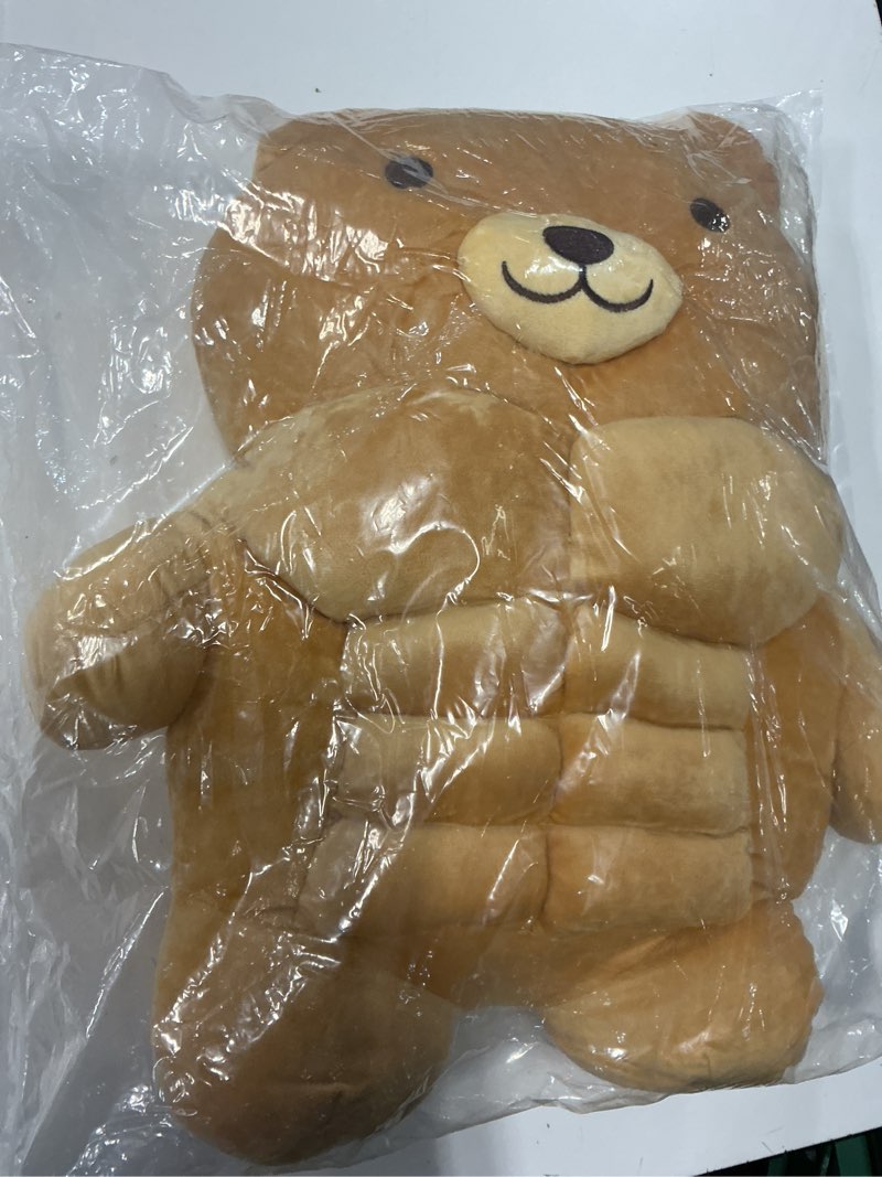 Condition photo showing New/Like New for muscle teddy bear plush toy,kawaii muscle bear stuffed animal soft stuffed bear for kids boys girls