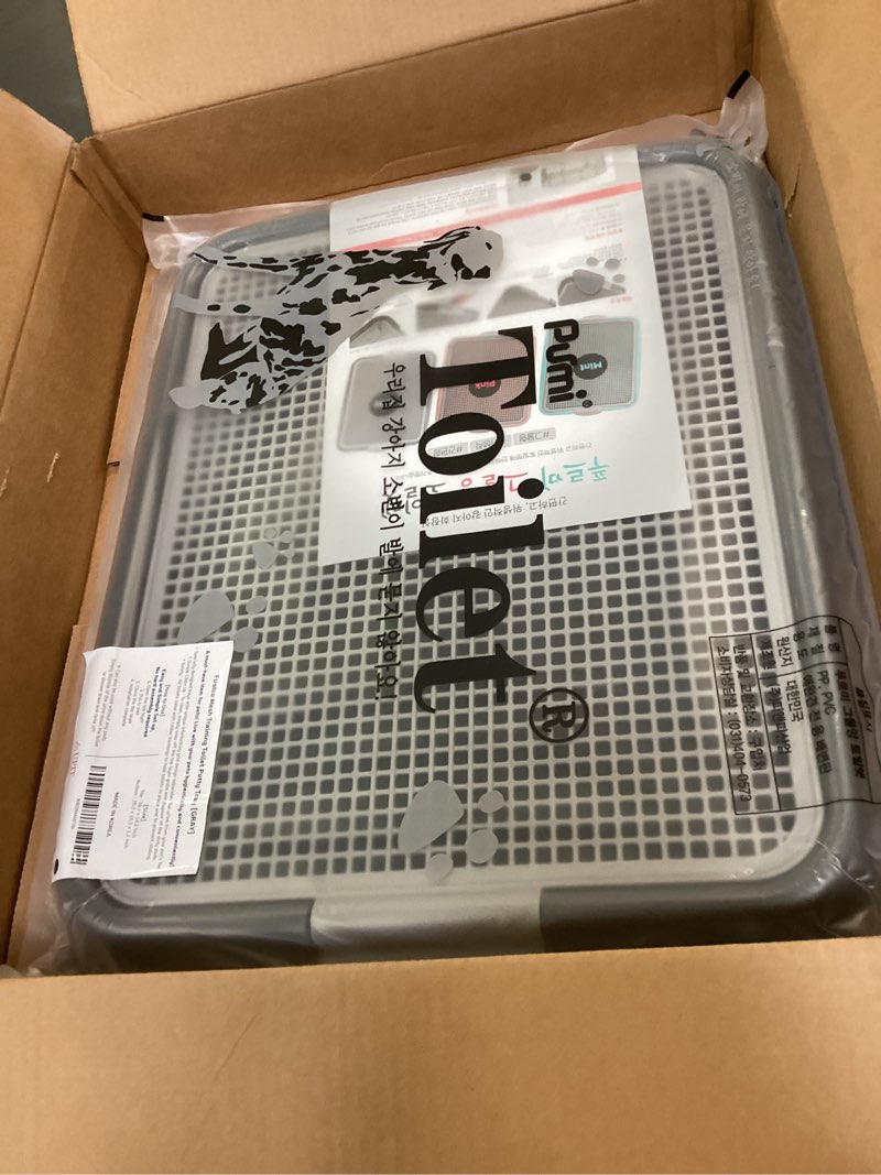 Condition photo showing Good Condition for Mesh Training Toilet Potty Tray for Puppy and Small Size Dog 20.3 x 16.3 x 1.2 inch (Gray+Gray)