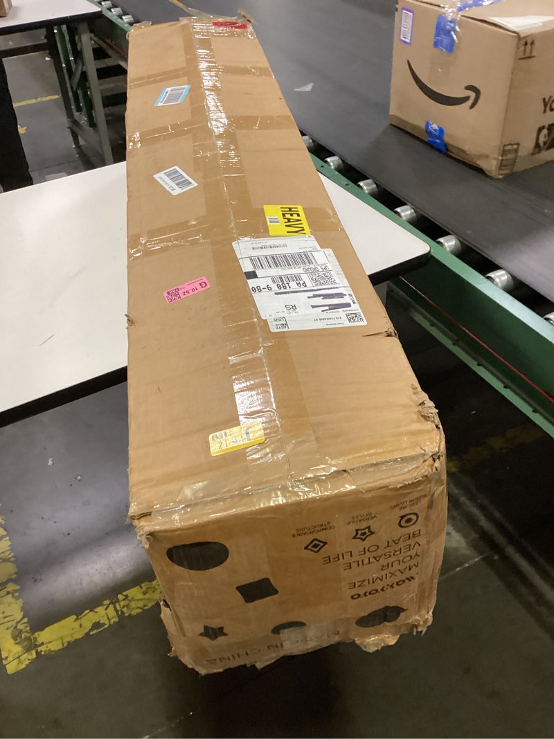 Condition photo showing As Is for MAXYOYO Adjustable Floor Sofa Couch with 2 Pillows, Multi-Functional Bean Bag Bed, 5-Position Foldable Lazy Sofa Sleeper Bed with Armrest, Versatile Floor Seating for Reading, Black, Double Loveseat Corded-black