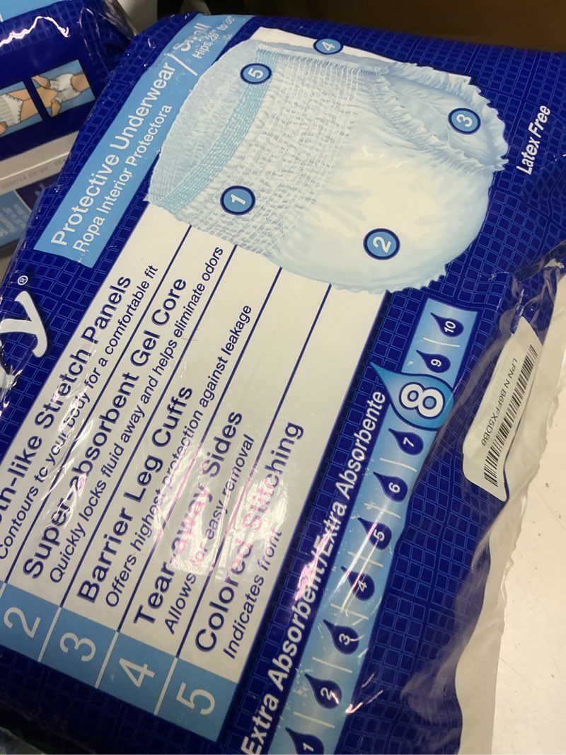 Condition photo showing New/Like New for livdry adult incontinence underwear, extra absorbency adult diapers, leak protection, small, 20-pack small (20 count)