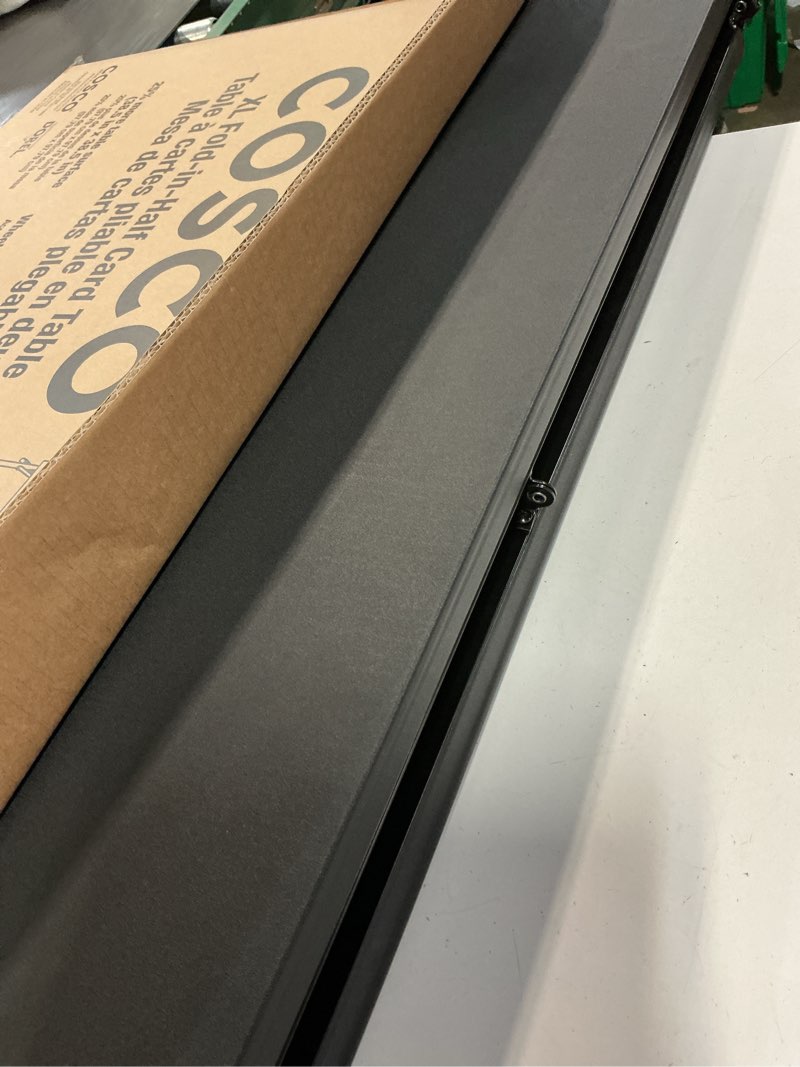 Condition photo showing New/Like New for coscoproducts cosco xl 38.5" fold-in-half card table w/handle, black, indoor & outdoor, wheelchair accessible