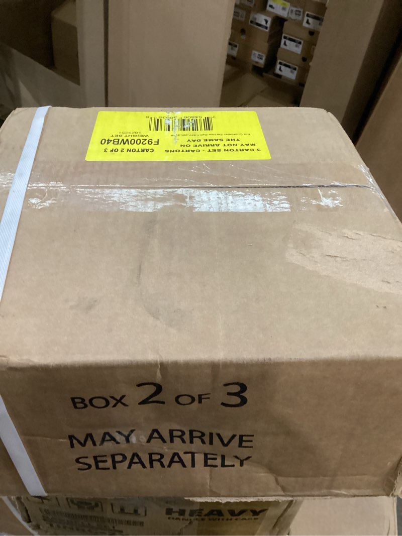 Condition photo showing As Is for US Weight 105 Pound Barbell Weight Set for Home Gym| Adjustable Weight Set with Two Dumbbell Bars and Full 6 Ft Bar, Black