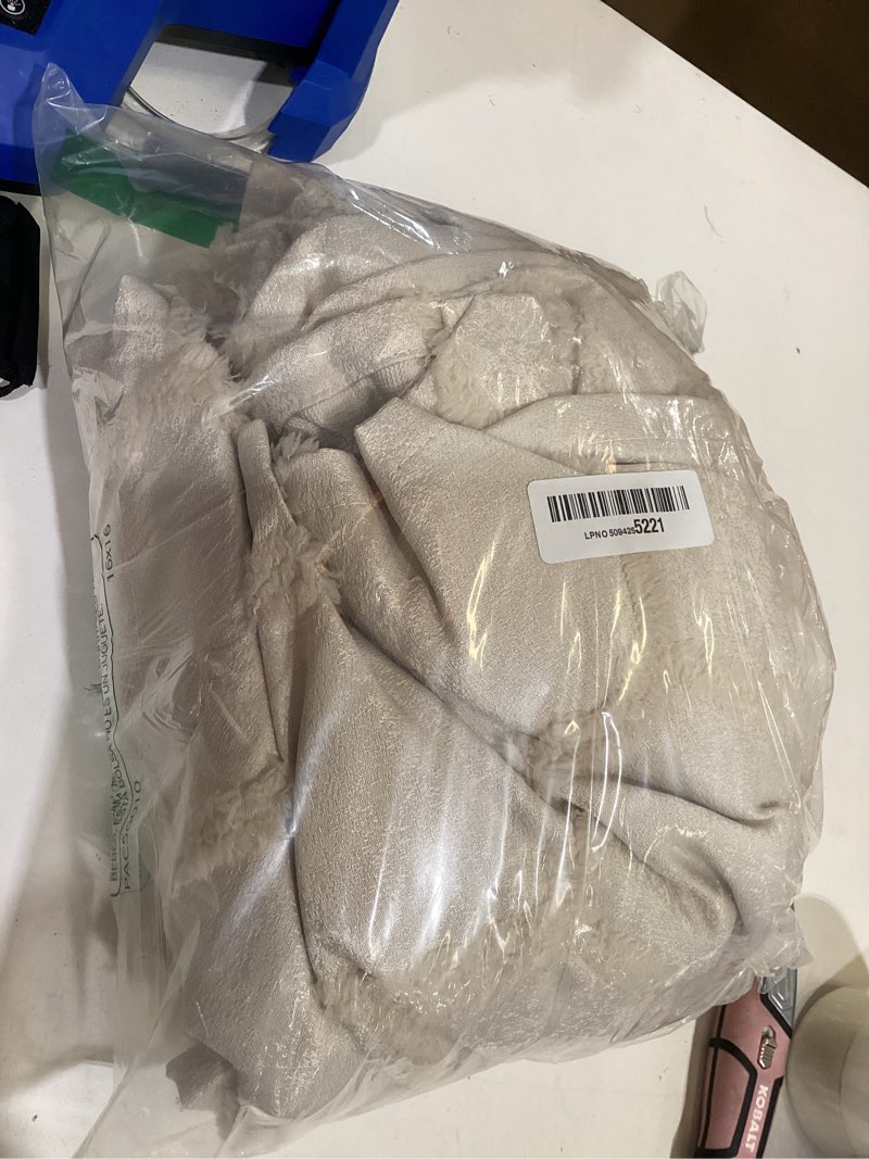 Condition photo showing Good Condition for cream beige geometric curtains 84 inches long back tab semi sheer fluffy jacquard curtains hexagon lattice pattern tufted pom design rod pocket moroccan tile drapes for living room, 2 panels, 52x84 52"w x 84"l (pack of 2) cream beige
