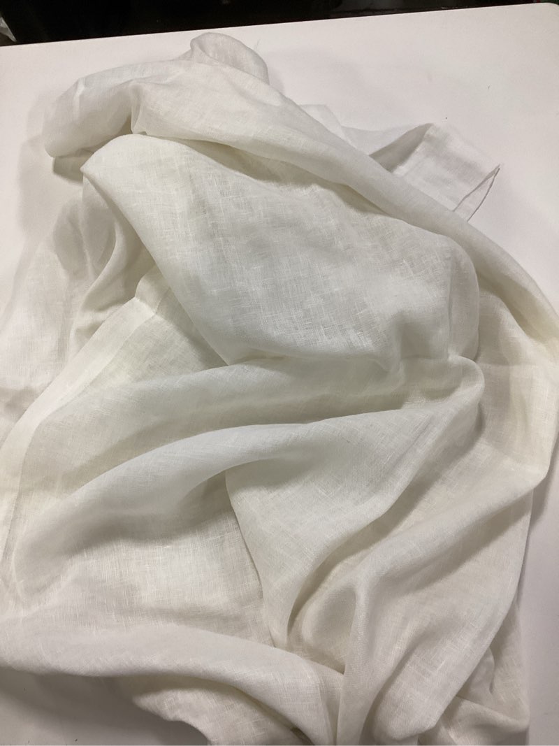 Condition photo showing Good Condition for european linen sheer curtain flax color 48x108 1pc