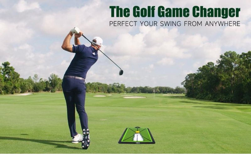 golf swing mat - golf practice mat - golf training mat - premium artificial turf, swing path feedback, training mat - aid for the beginner to the advanced golfer