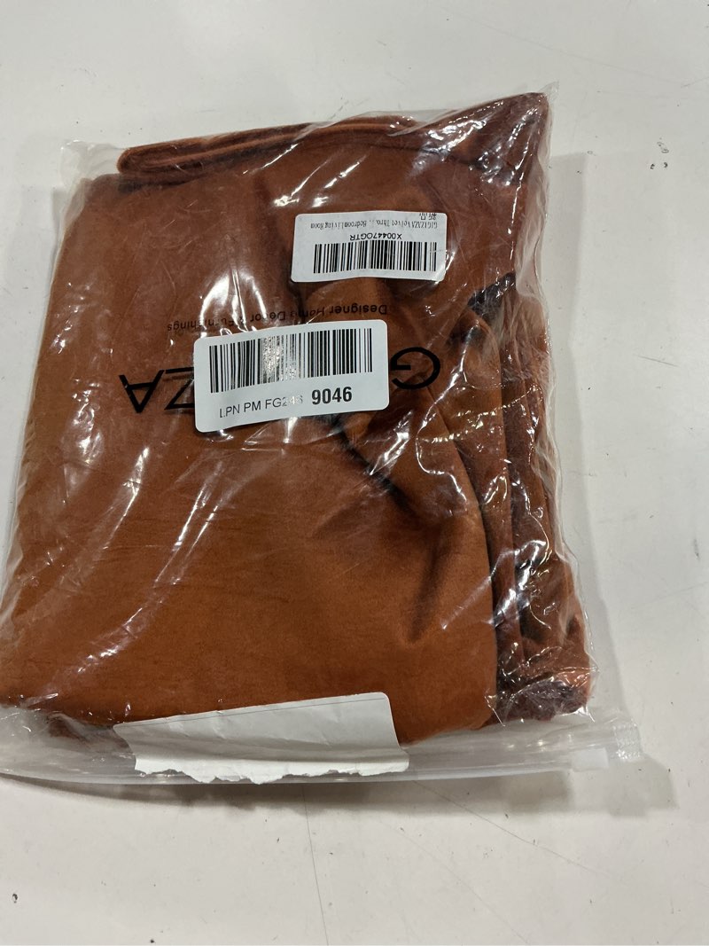 Condition photo showing Good Condition for GIGIZAZA Velvet Throw Pillow Covers 24x24 Dark Burnt Orange Pillows Couch Cushion Decorative Covers Set of 2 Pillow Covers for Bedroom Living Room