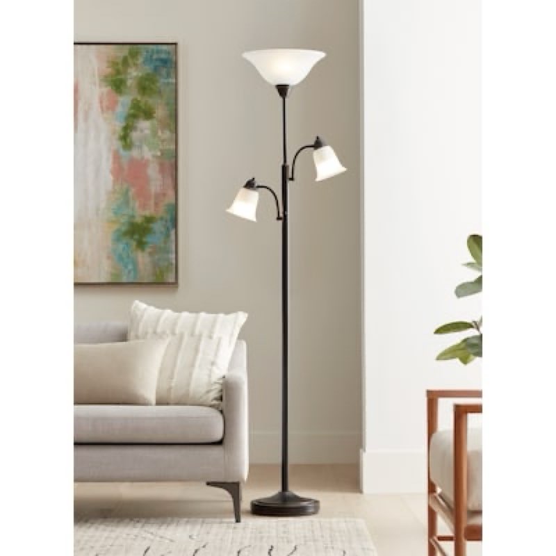 1k+ views last week allen + roth 72.5-in oil rubbed bronze multi-head floor lamp