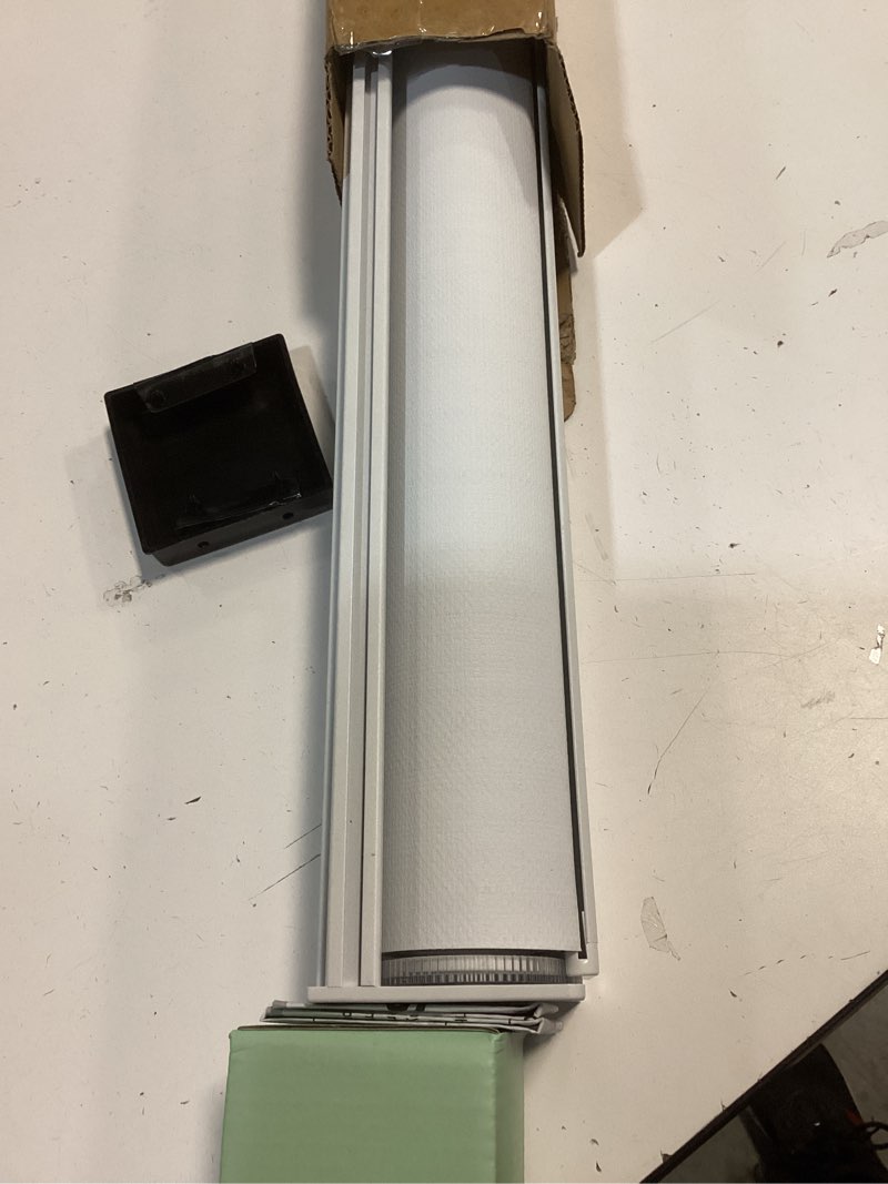 Condition photo showing Good Condition for aosky cordless roller shades blackout blinds for windows room darkening rolled up shades with spring system, uv protection window shades door blinds for home and office (31.5" w x 72" h, white) 31.5"w x 72"h white