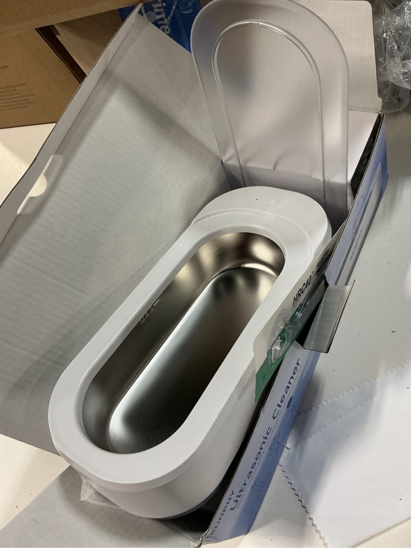 Condition photo showing Good Condition for kunphy ultrasonic jewelry cleaner, jewelry cleaner machine 12oz 46khz, professional sonic cleaner with one-touch operation, sonic cleaner for rings, glasses, jewelry, dentures white