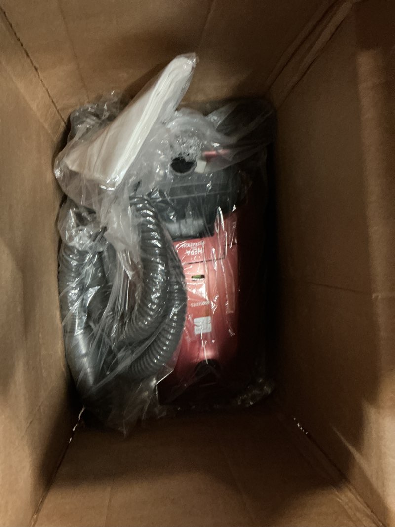 Condition photo showing As Is for kenmore 81414 bagged canister vacuum cleaning tools, 400 series + telescoping wand, red