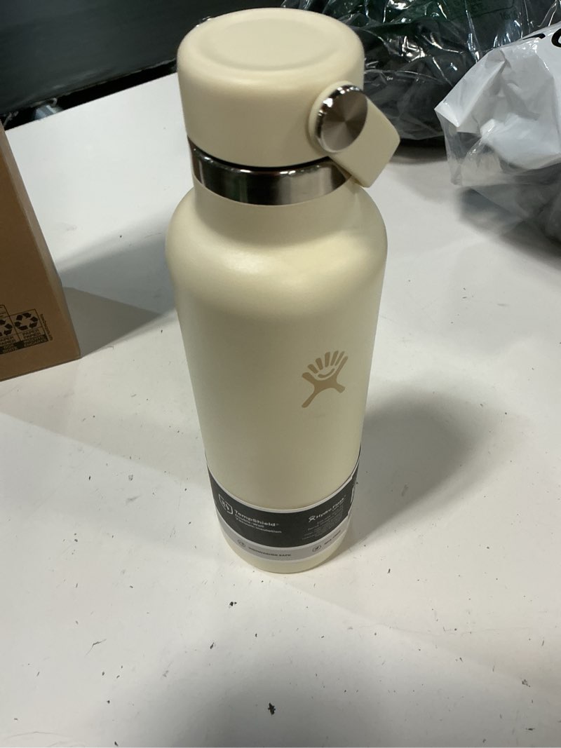 Condition photo showing Good Condition for hydro flask water bottle - insulated stainless steel - non spill, leakproof in 21 oz coconut cream
