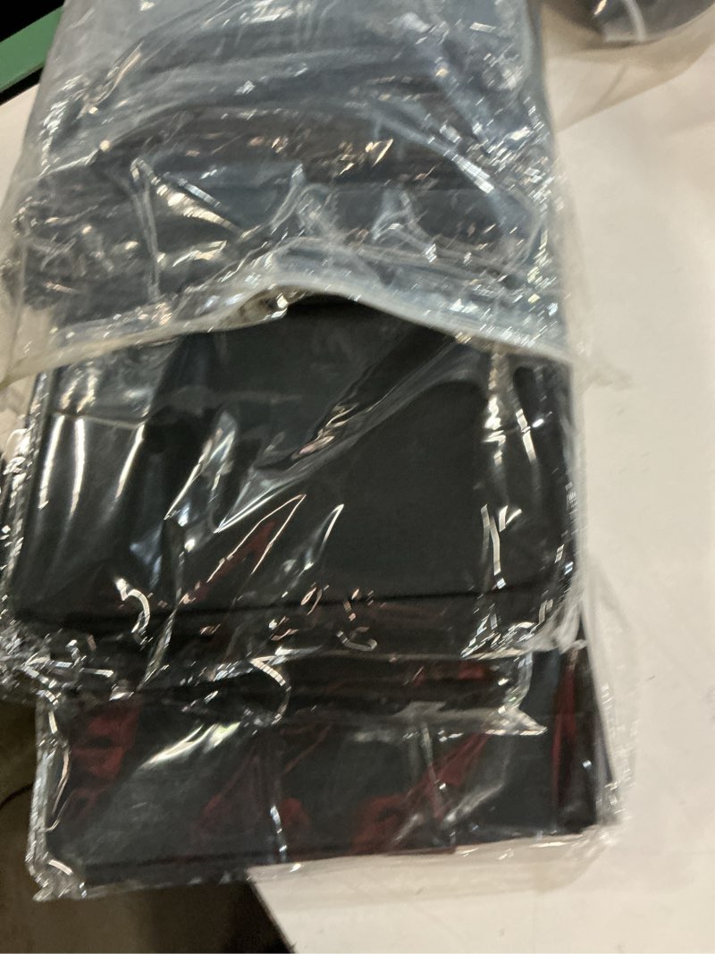 Condition photo showing New/Like New for 8 packs black tablecloths 54x54 inch for square tables, wrinkle resistant polyester fabric tablecloth washable rectangular table covers for dining wedding party buffet black 8 pack - 54 x 54 inch