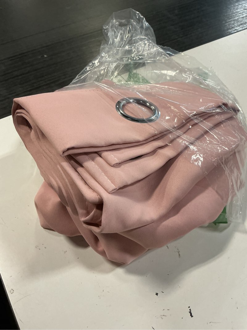 Condition photo showing Good Condition for nicetown blush pink room darkening curtains 63 inches long 2 panels for girls room, bedroom, nursery thermal insulated blackout drapes solid grommet noise reducing window curtains, w40 40\"w x 63\"l (pack of 2) blush pink