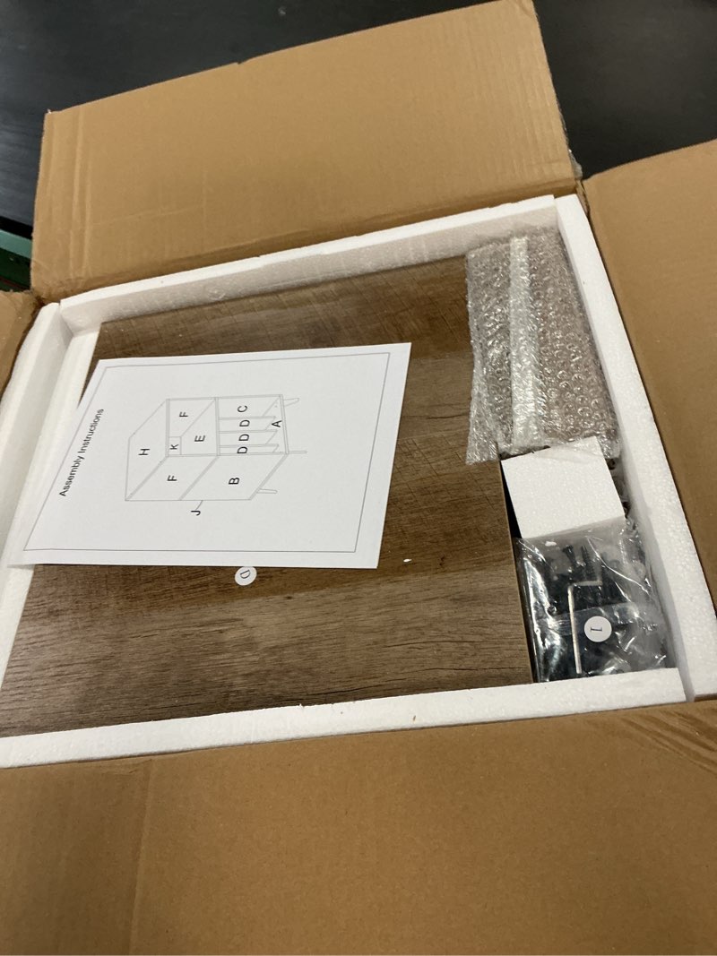 Condition photo showing Good Condition for Lerliuo Record Player Stand, Oak Turntable Stand Holds up to 160 Albums, Mid-Century Vinyl Storage Cabinet Table with Solid Wood Legs, Record Player Holder Dispaly Shelf for Bedroom Living Room