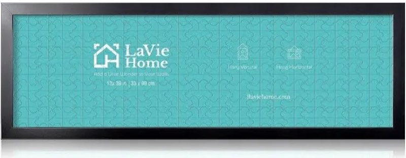 LaVie Home 13x39 Picture Frame for Wall Display, 13x39 Black Picture Frame with HD Plexiglas, 13 x 3