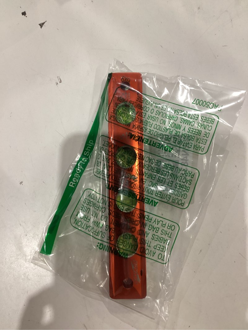 Condition photo showing Good Condition for Swanson TL043M 9-Inch Savage Magnetic Torpedo Level, Orange 9" (inches) 9" Magnetic Levels