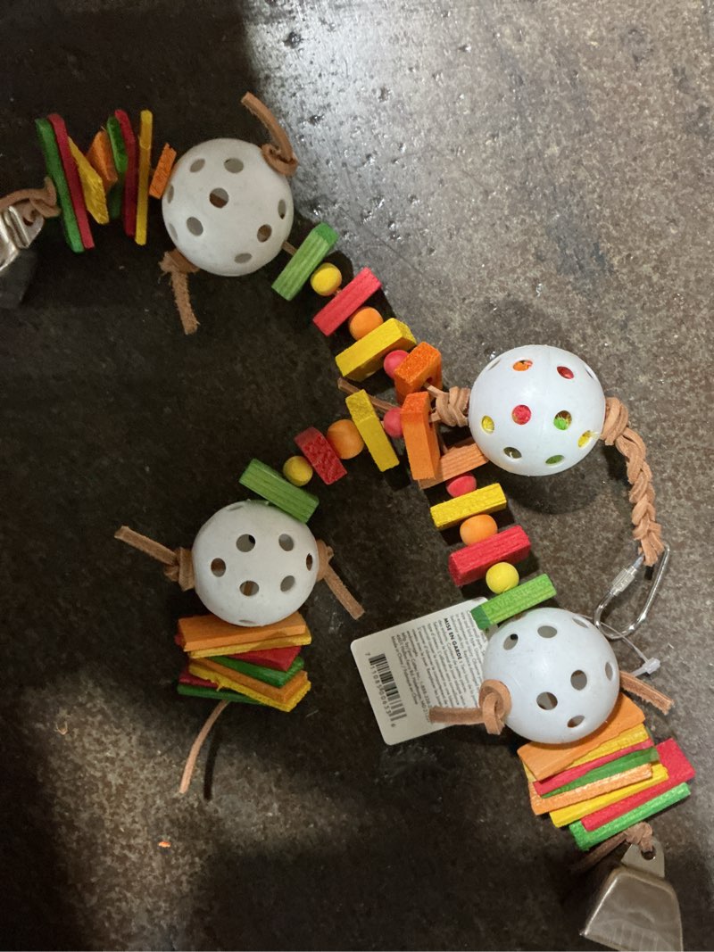 Condition photo showing Good Condition for (Bidding on 12) Caitec Bird Toy Batter Up 5in x 12in Medium