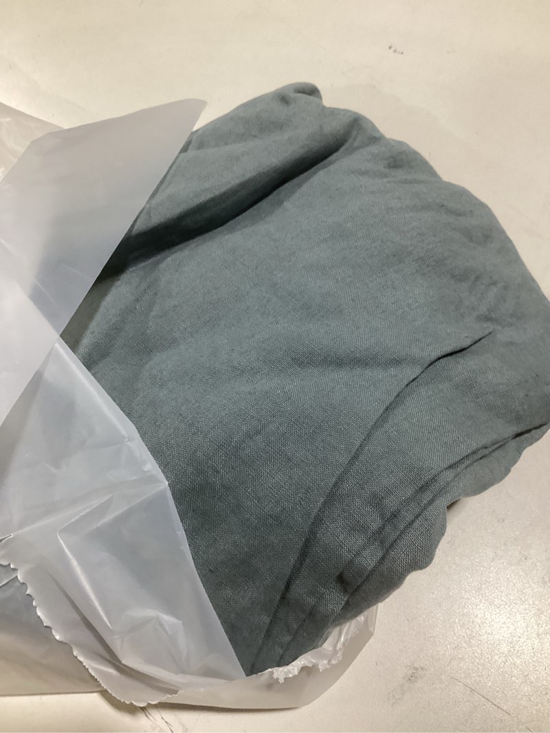 Condition photo showing Good Condition for ATLINIA Linen Pillow Cases King Sham - 20 x 36 Inch Bed Pillow Protector Cover Set of 2 Bedding Cooling Neutral Pillowcase Shams Dusty Blue Dusty Blue King/20"x 36"