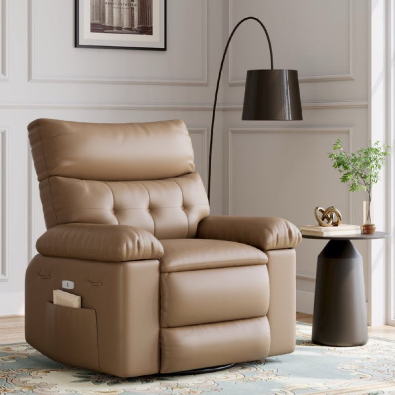 Garvee Oversized Wide Rocker Swivel Recliner Chair