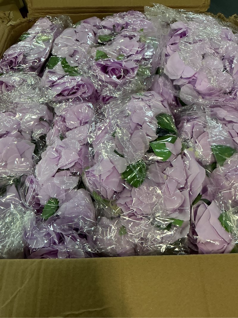Condition photo showing New/Like New for nuptio flower balls flowers for centerpieces: 10 pcs 15.7 inch diam light purple artificial rose fake flower ball arrangement bouquet wedding centerpieces for tables wedding centerpiece decorations 15.7" diam - 10 pcs light purple