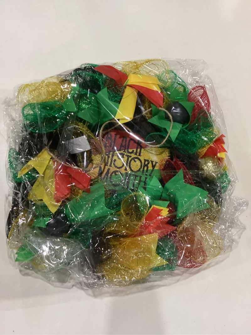 Hoteam Black History Month Wreath for Front Door Black History Month Door Wreaths Four Colors Decora