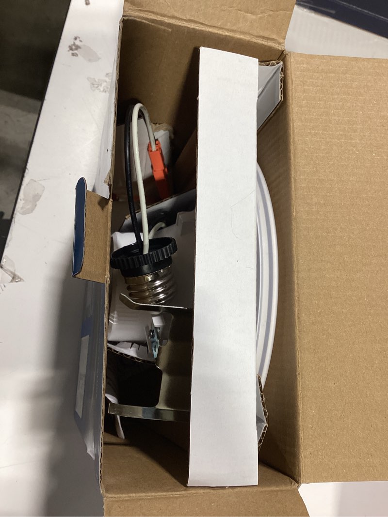 Condition photo showing Good Condition for utilitech night glow white 6-in 650 -lumens switchable round dimmable led damp rated