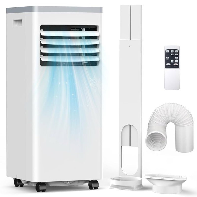 electactic portable air conditioner 8000 btu (ashrae), 3-in-1 mode ac cools up to 350 sq. ft., led d