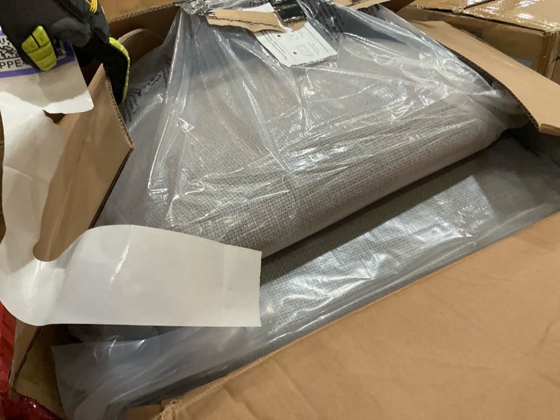 Condition photo showing As Is for incomplete , marsail 89” sofa, 3-seater modern upholstered couch with deep seats, comfy linen couches for living room, bedroom, office, apartment, grey