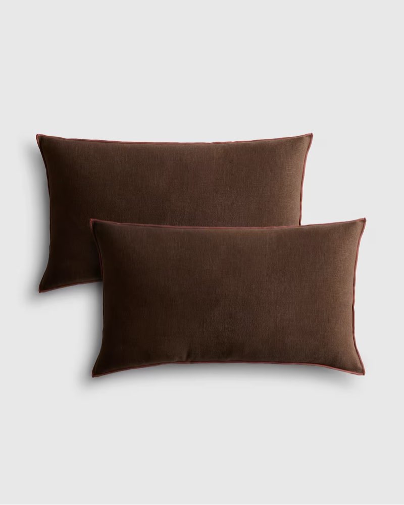 contrast european linen pillow cover 12x48in 1pcs