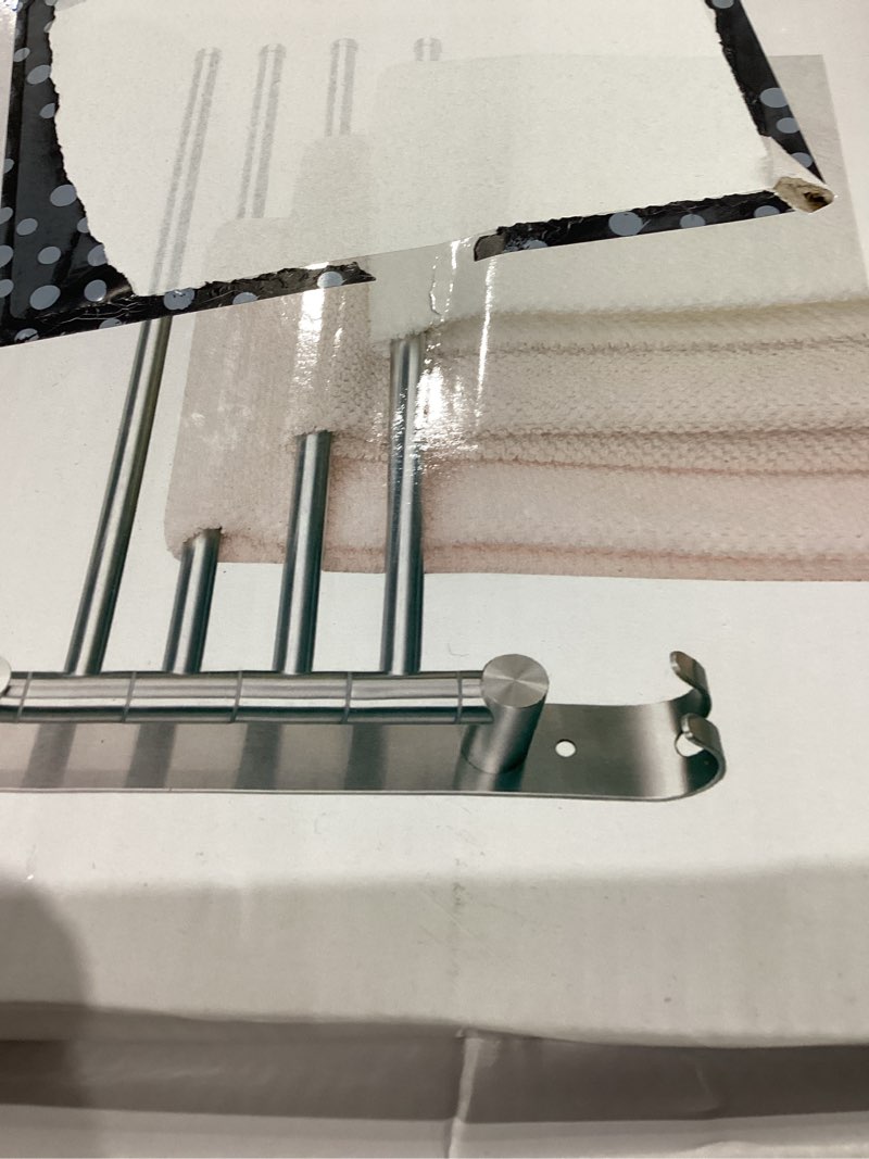 nearmoon swivel towel rack, 13.8" thicken 304 stainless steel 4-arm towel bar, space saving wall mou