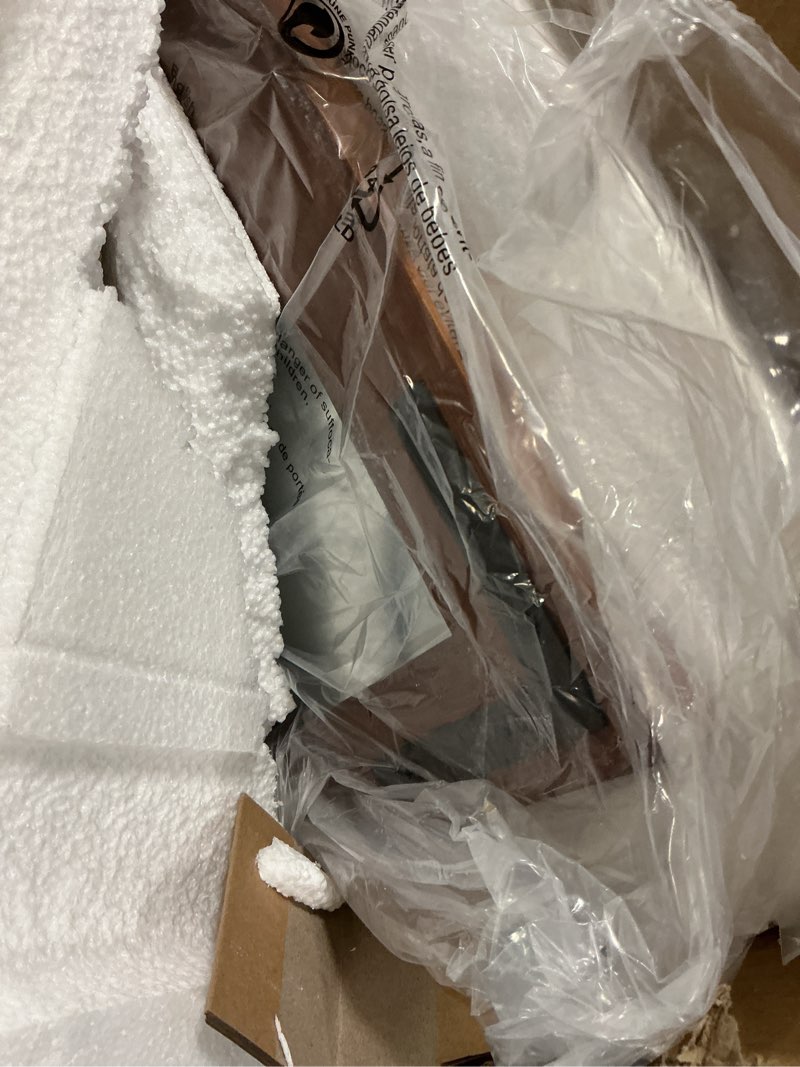 Condition photo showing Good Condition for Farmhouse Bathroom Mirror, 24x36 Inch Brown Vanity Mirror for Wall, Wood Framed Rustic Mirror Rectangular Wall Decor Mirrors for Entryway Living Room Bedroom Brown 24"L x 36"W